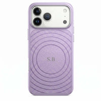 Purple Personalized Magnetic iPhone Case With Leather