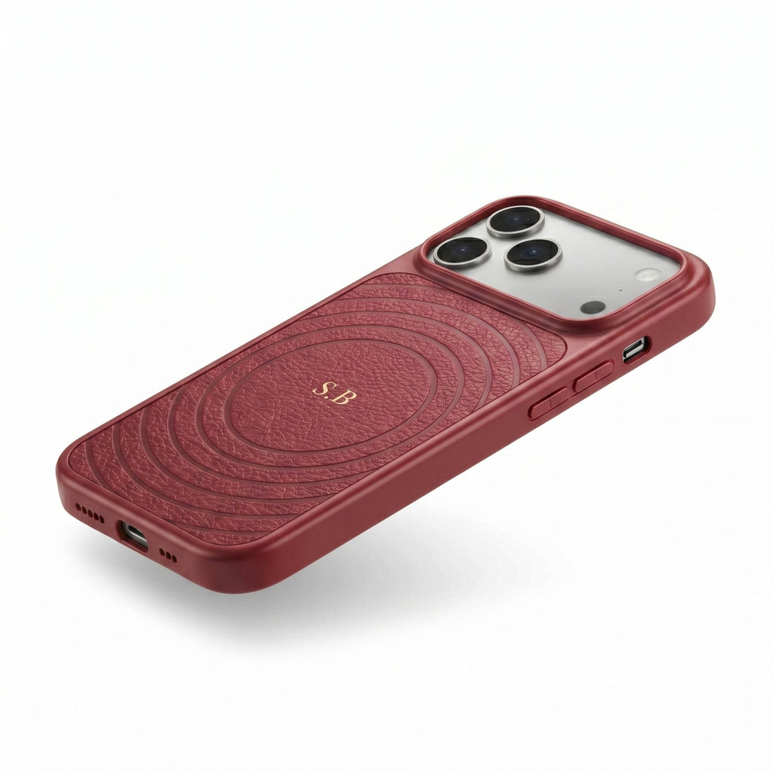 Wine Personalized Magnetic iPhone Case With Leather