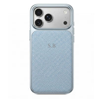 Blue Personalized iPhone Case With Leather