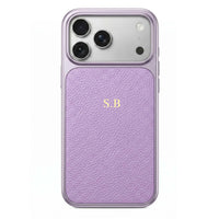 Purple Personalized iPhone Case With Leather
