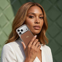 Brown Personalized iPhone Case With Leather