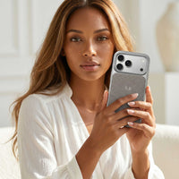Gray Personalized iPhone Case With Leather