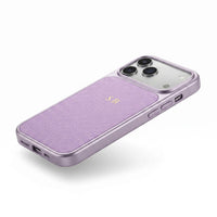 Purple Personalized iPhone Case With Leather
