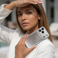 Silver Personalized Leather iPhone Case