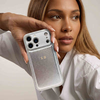Silver Personalized Leather iPhone Case