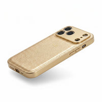Gold Personalized Leather iPhone Case