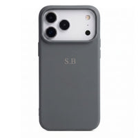 Dark Gray Personalized Liquid Silicone iPhone Case - Snap Bands