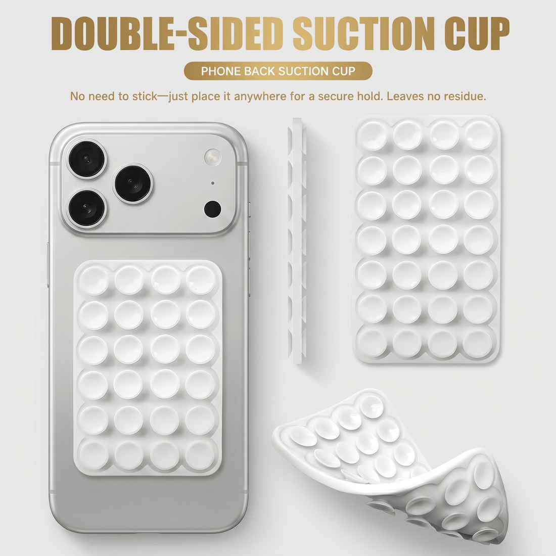Double-Sided Silicone Suction Pad for Phone - Snap Bands