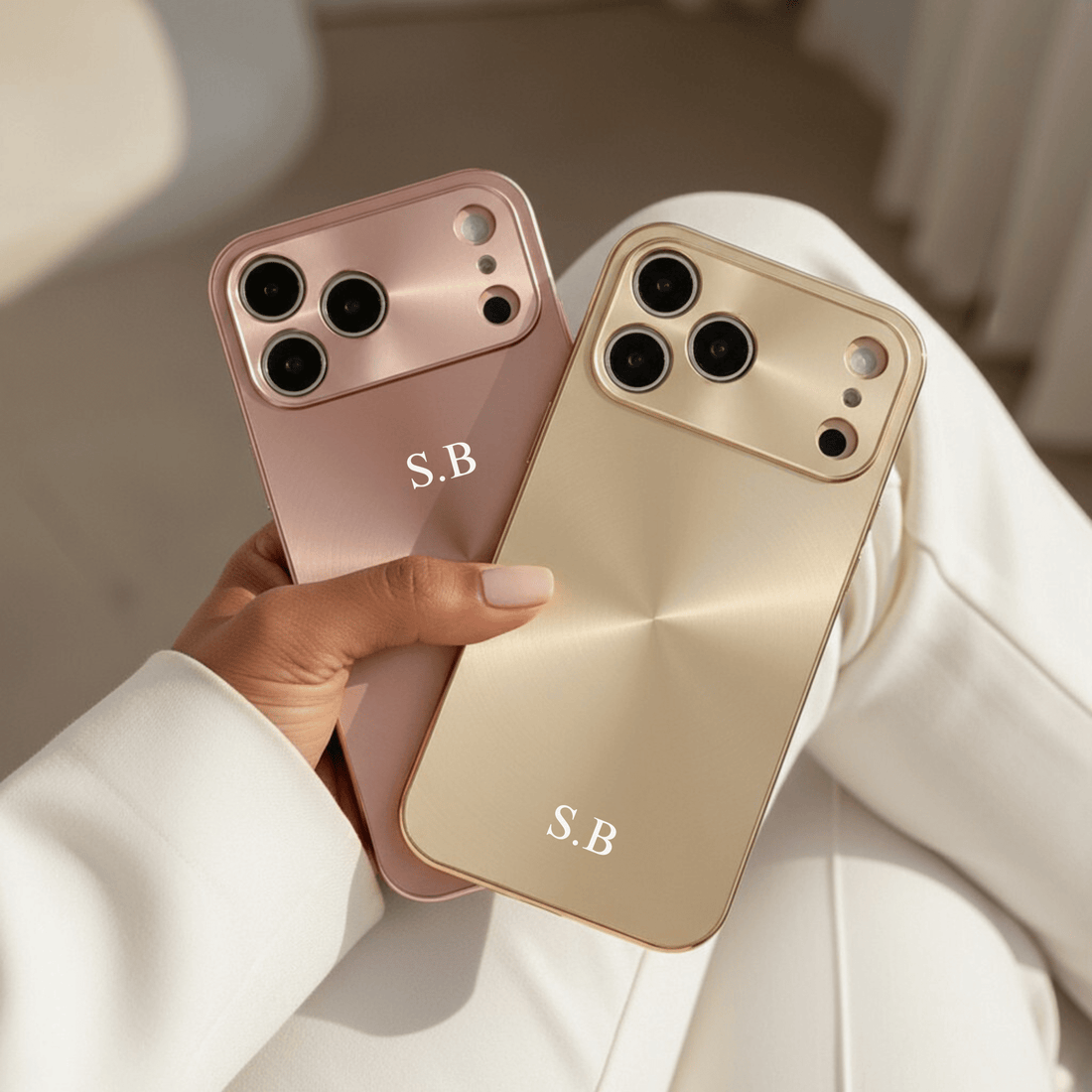 Gold Flashy Alu iPhone Case - Snap Bands