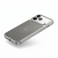 Gray Personalized Magnetic iPhone Case With Leather - Snap Bands