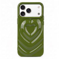 Green 3D Heart Design iPhone Case - #Snap Bands#
