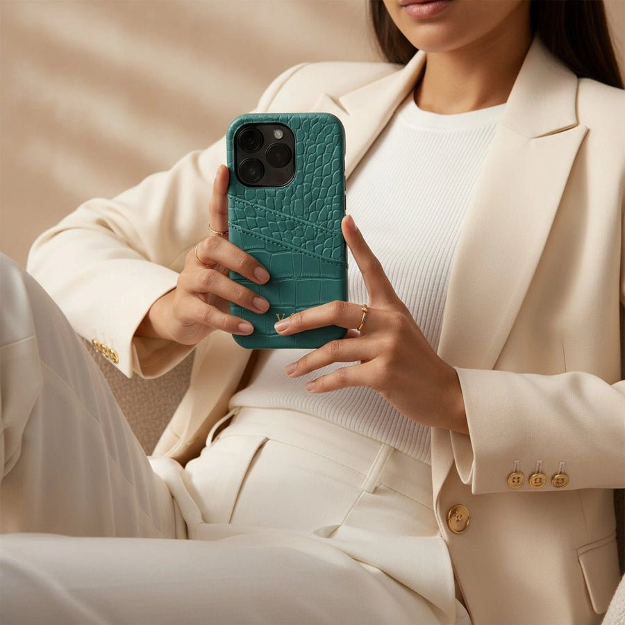 Green Crocodile iPhone Case - Snap Bands