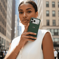 Green Leather Snake iPhone Case - Snap Bands