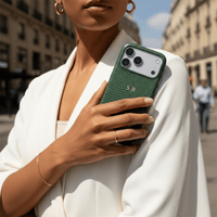 Green Leather Snake iPhone Case - Snap Bands