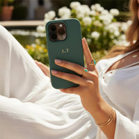 Green Magnetic Leather iPhone Case - Snap Bands