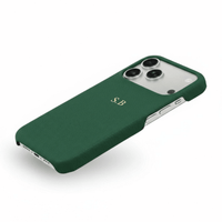 Green Pebble Leather iPhone Case - Snap Bands