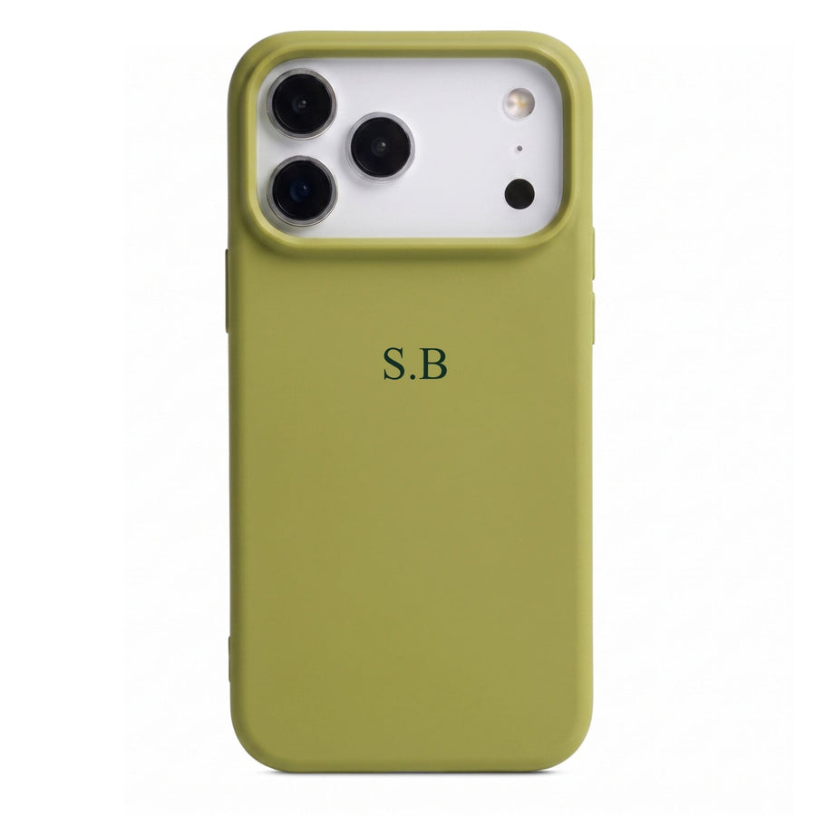 Green Personalized Liquid Silicone iPhone Case - Snap Bands
