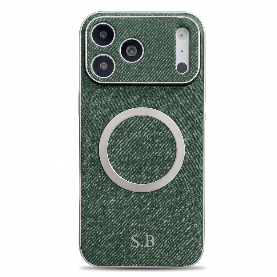 Green Personalized Magnetic Leather iPhone Case - #Snap Bands#