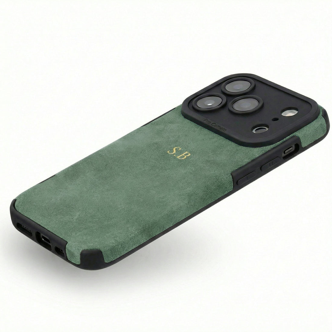 Green Suede iPhone Case - Snap Bands