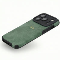 Green Suede iPhone Case - Snap Bands
