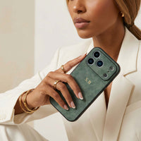 Green Suede iPhone Case - Snap Bands