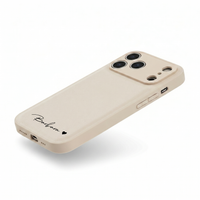 White Personalized Leather iPhone Case