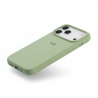 Light Green Personalized Liquid Silicone iPhone Case