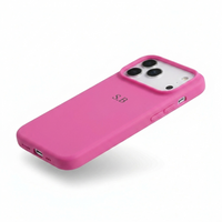 Hot Pink Personalized Liquid Silicone iPhone Case