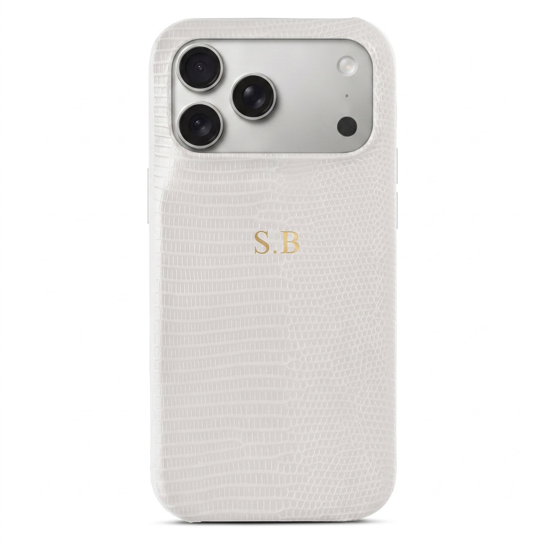 White Leather Snake iPhone Case