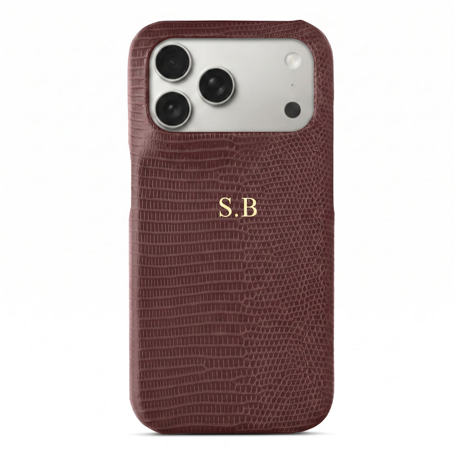 Wine Leather Snake iPhone Case