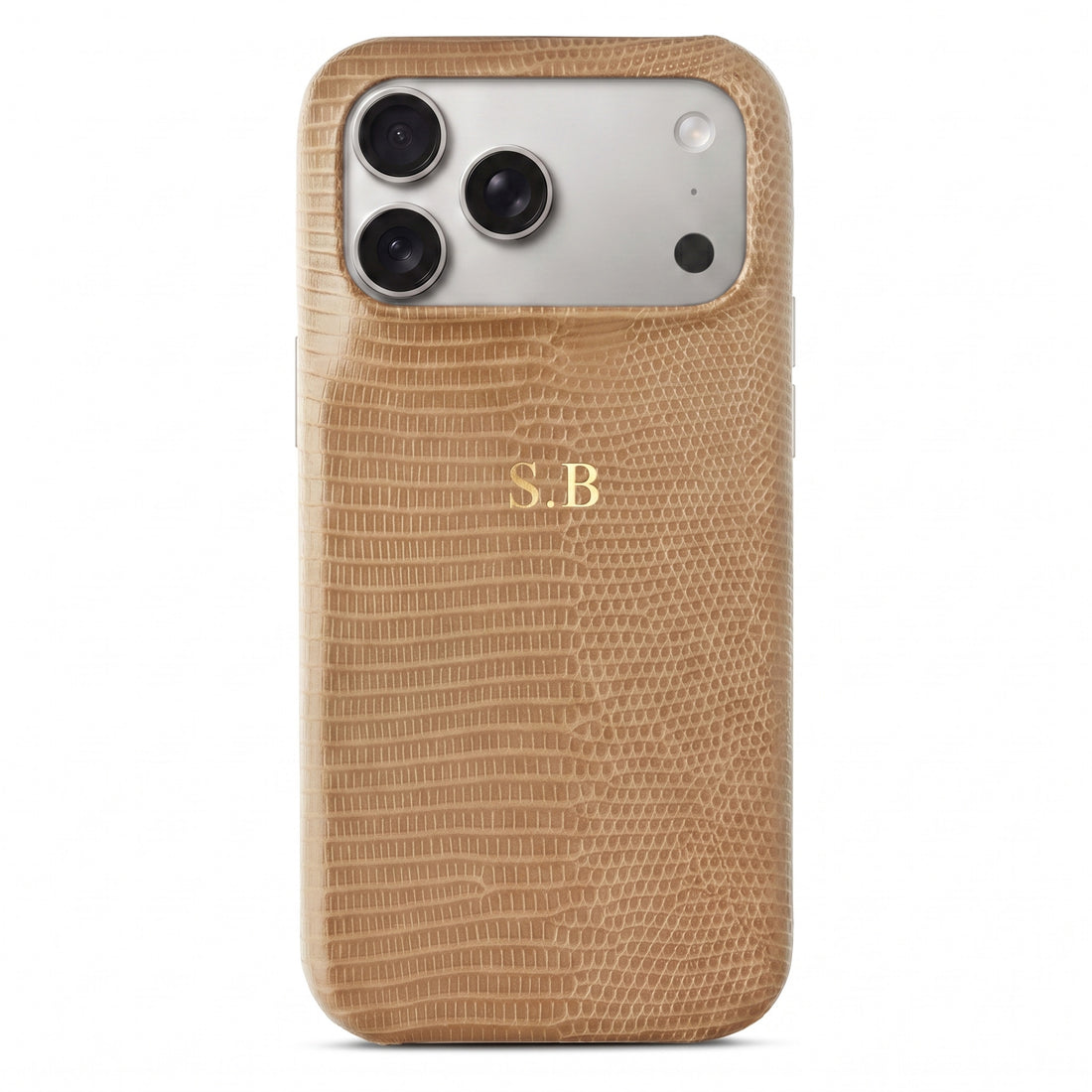 Khaki Leather Snake iPhone Case
