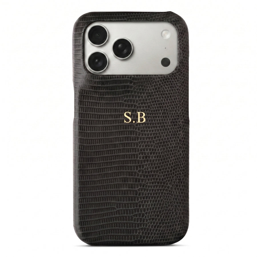 Black Leather Snake iPhone Case