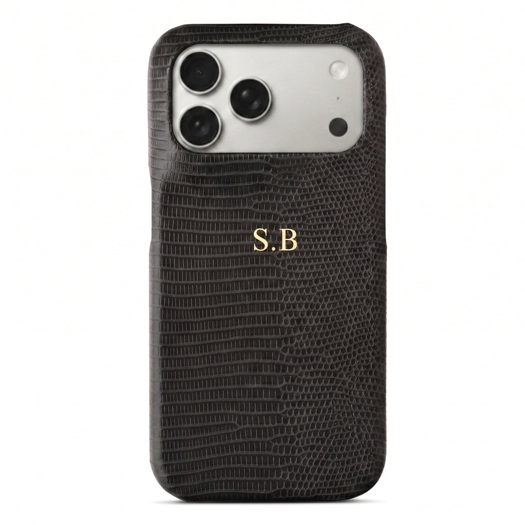 Black Leather Snake iPhone Case