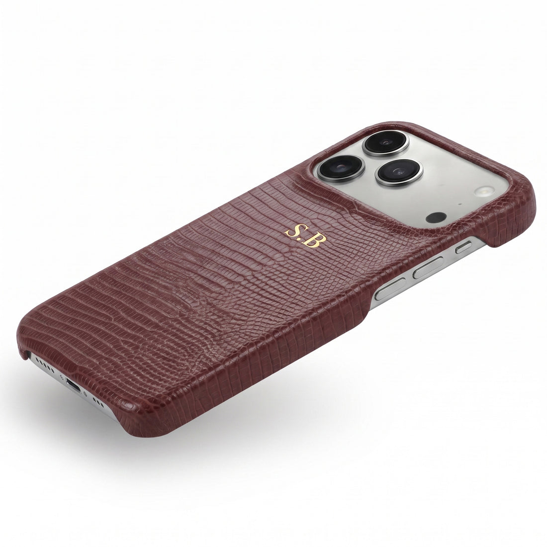 Wine Leather Snake iPhone Case