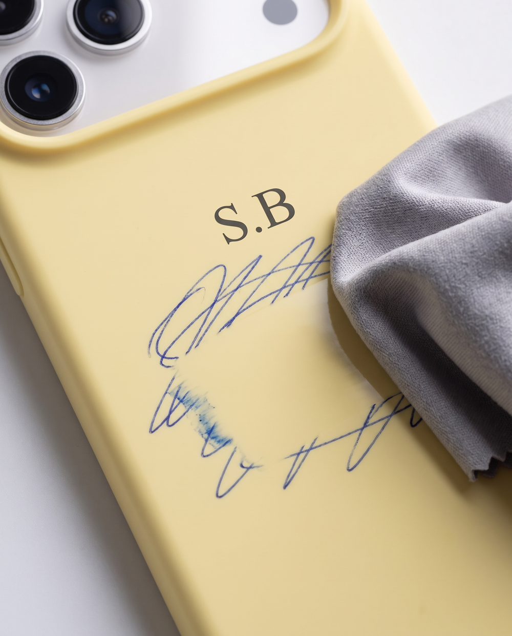 Gray Personalized Liquid Silicone iPhone Case
