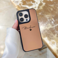 Gold Personalized Mirror iPhone Case