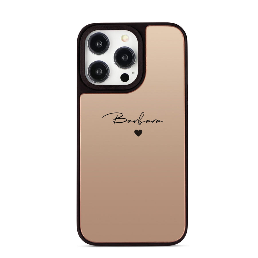 Gold Personalized Mirror iPhone Case