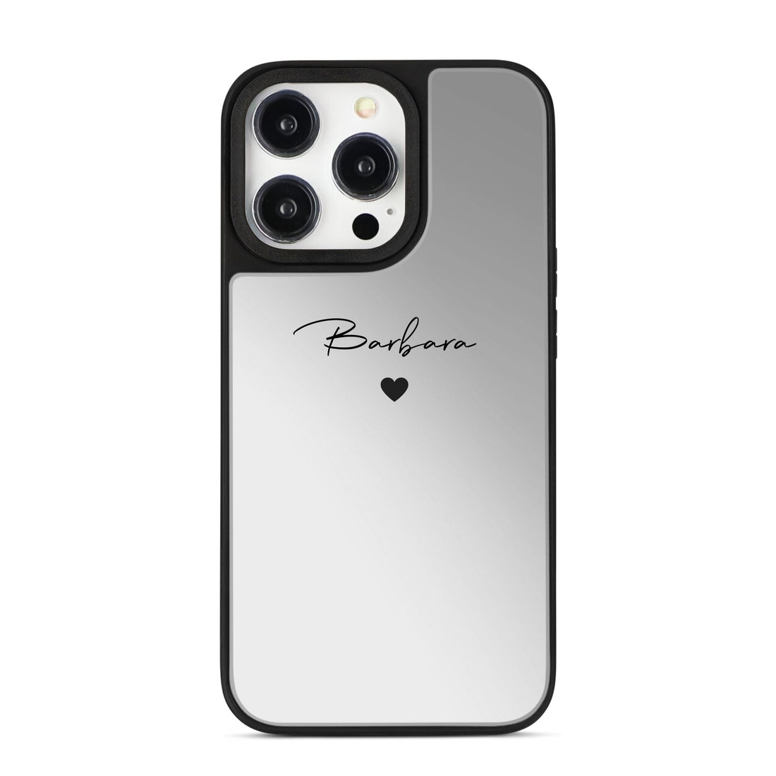 Silver Personalized Mirror iPhone Case