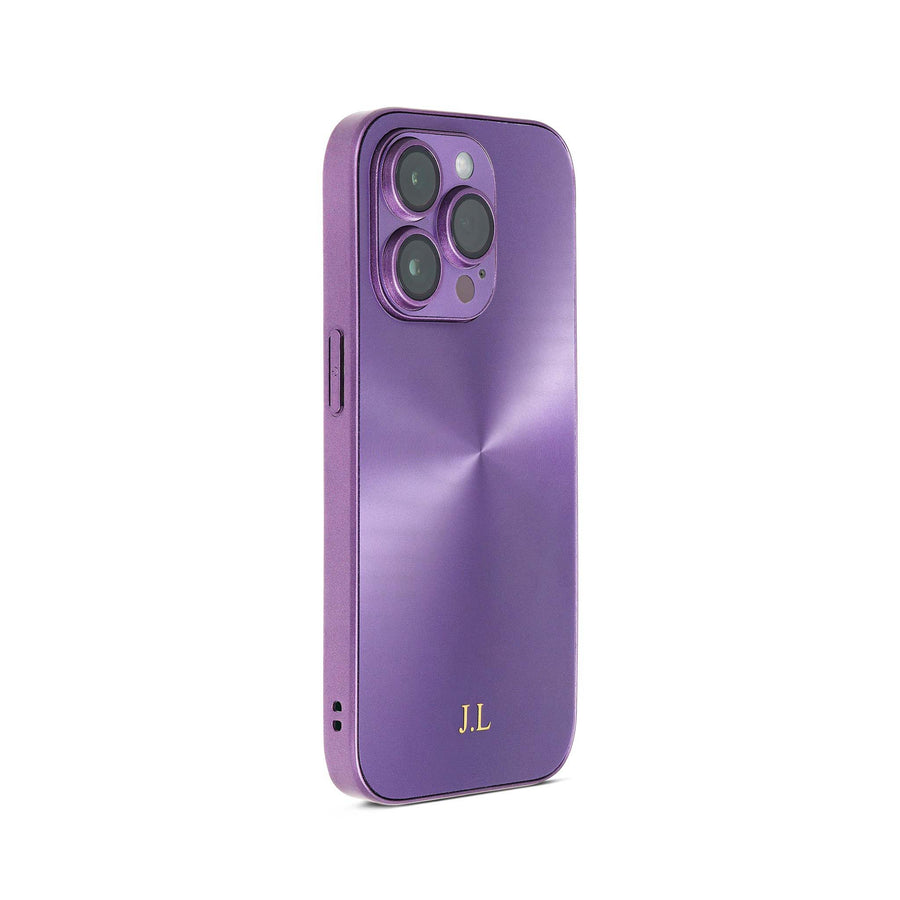 Purple Flashy Alu iPhone Case