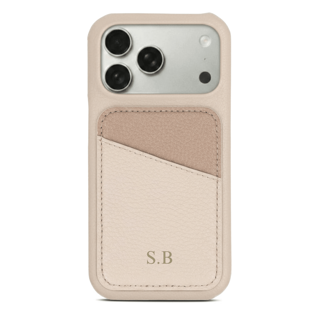 Khaki iPhone Case with Card Holder Two Colors - Snap Bands