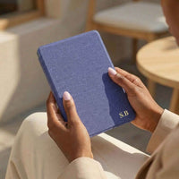 Royal Blue Textured Leather Kindle Case with Hand Strap