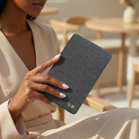 Black Textured Leather Kindle Case with Hand Strap