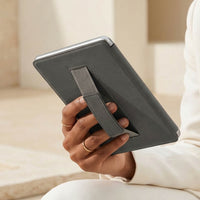 Gray Textured Leather Kindle Case with Hand Strap