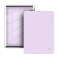 Lavender Leather Kindle Case - Snap Bands