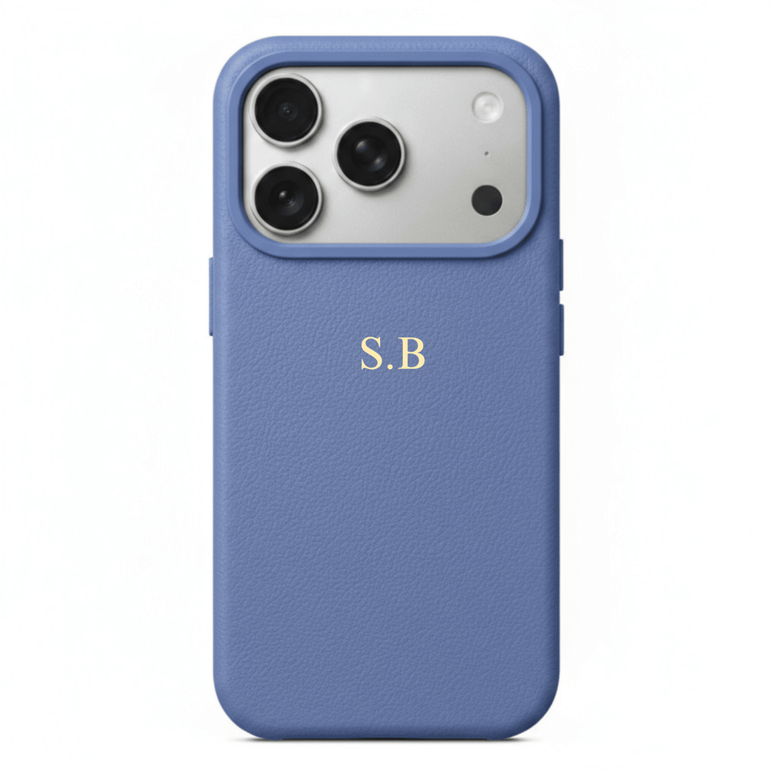 Light Blue Magnetic Leather iPhone Case - Snap Bands