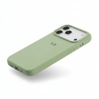 Light Green Personalized Liquid Silicone iPhone Case - Snap Bands