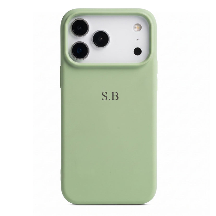 Light Green Personalized Liquid Silicone iPhone Case - Snap Bands
