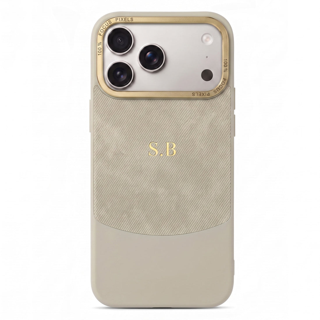 Light green Two-Tone Monogrammed Leather iPhone Case - #Snap Bands#