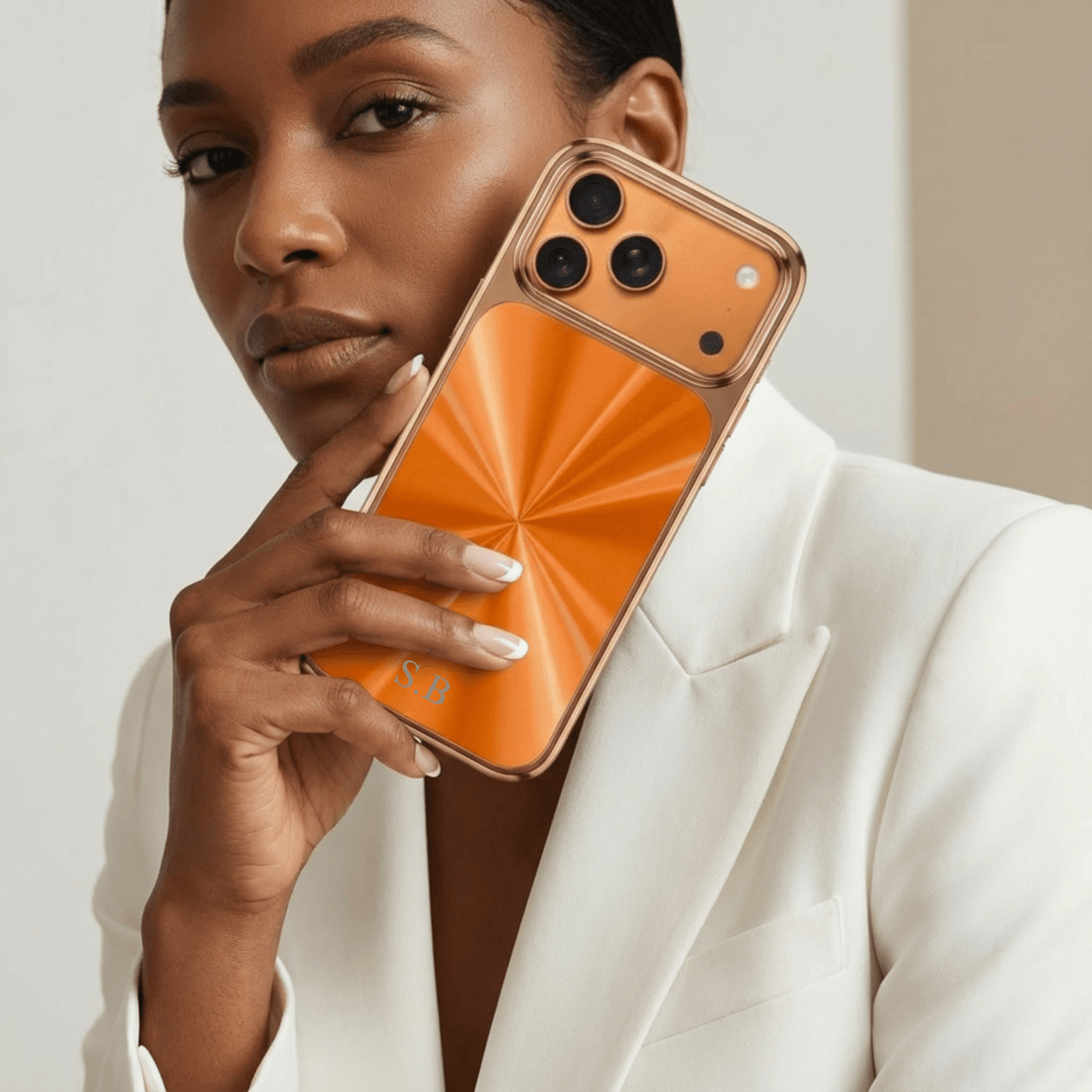 Orange Flashy iPhone Case - Snap Bands