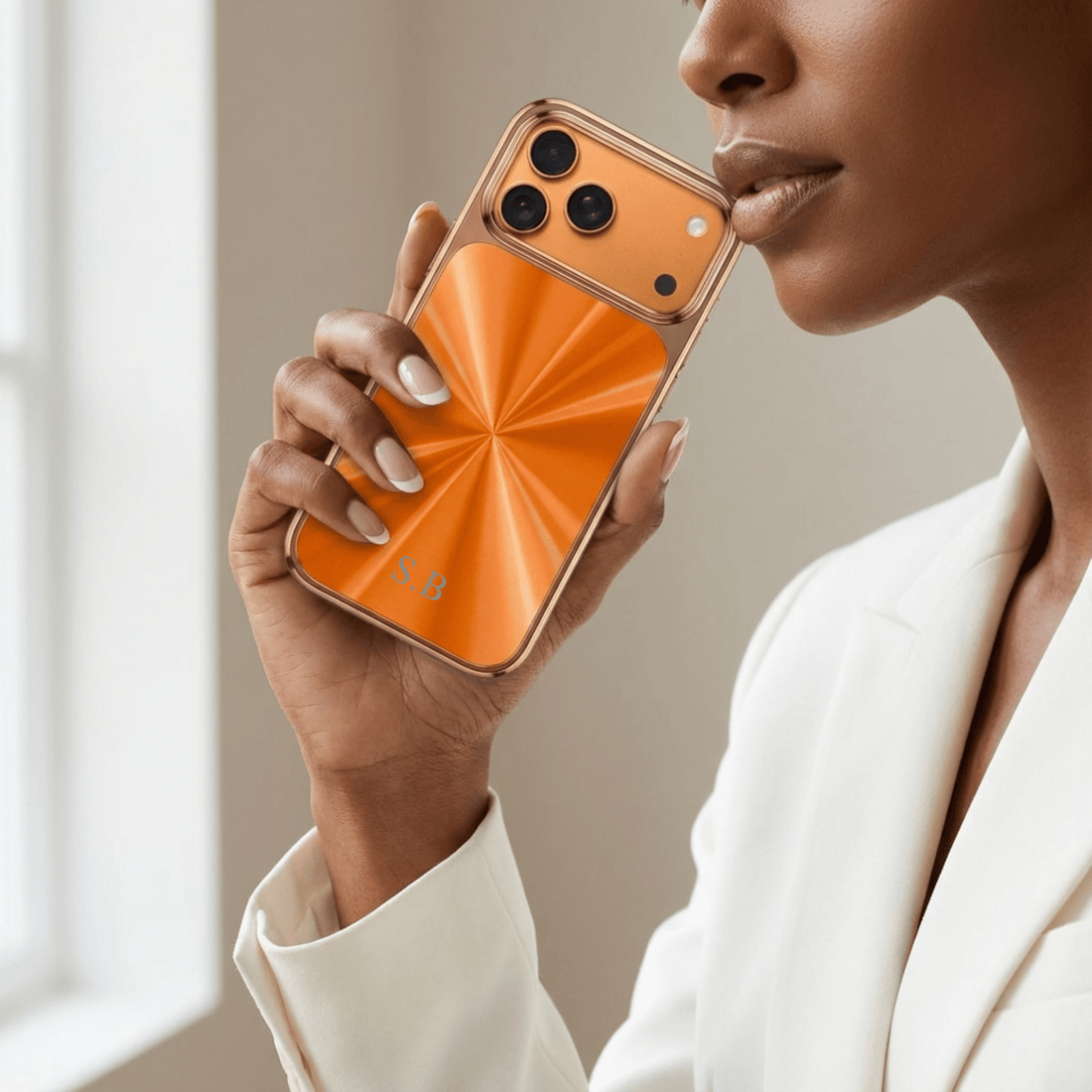 Orange Flashy iPhone Case - Snap Bands